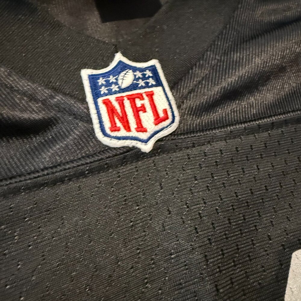 NFL Pro Line Raiders Josh Jacobs #28 Jersey Black Silver Mens Size 4XLT Big Tall - Picture 5 of 11